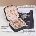 thumbnail image 3 of Mini Jewelry Box Organizer Portable Travel Jewelry Case for Ring Pendant Earring Necklace Bracelet Storage Holder Boxes for Birthday Gift Girls Black, 3 of 6