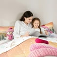 thumbnail image 4 of Feelyou Girly Pink Snowman Bedding Comforter Set 7pcs, Dreamy Fairy Tale Queen Bedding Sets, Christmas Tree Snowflake Reversible Queen Sheet Sets, Microfiber Bedroom Decor, 4 of 7