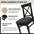 thumbnail image 5 of Tromlycs Kitchen Chair Cushions for Dining Pads Set of 6 Room Seat Indoor U Shaped Non Slip with Ties 17 x 16 Inch Black Gray, 5 of 6