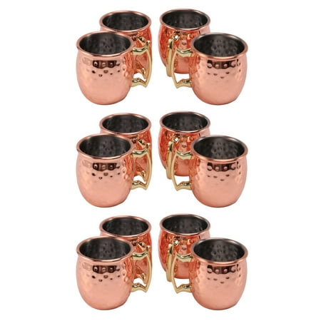 

Mini 2-Ounce Stainless Steel Moscow Mule Mug Espresso Mini Mugs Copper Plated Mug Shot Mugs Set of 12