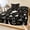 Black Beige, variant on Twin Sze Fitted Sheet Set - Christmas Tree 2 Piece Bedding Sets 16" Deep Pocket Fitted Sheet with 1 Pillowcase, Winter Xmas Pine Leaf Snowflake Black Brushed Microfiber Hotel Luxury Bed Sheets