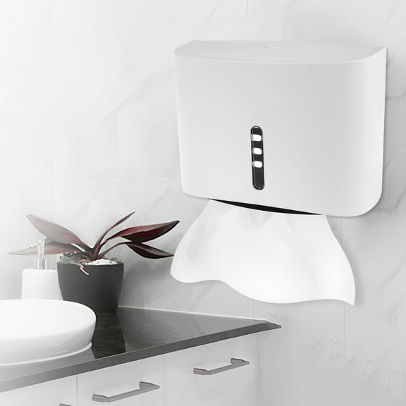Paper Towel Dispenser Solid Large Capacity Wall Mount Tissue Dispensers Versatile Fold Hand Towel Dispenser Easy to Install Fold Paper Hand Towel Holder for Bathroom