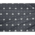 thumbnail image 4 of oneOone Polyester Lycra Tissu Dot & Blanc Tissu Imprimé Coeur BTY 56 Pouces de Large, 4 of 4