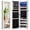 01：White, variant on Skyhill Mirror Jewelry Cabinet,40in Jewelry Armoire Organizer,Door or Wall Mounted,6 LED Lights（White）