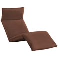 thumbnail image 1 of vidaXL Foldable Sunlounger Oxford Fabric Brown, 1 of 5