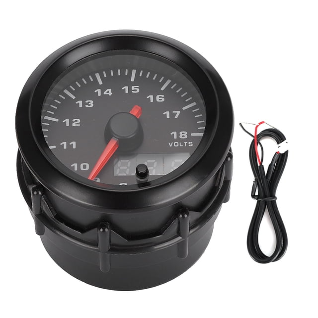 Voltímetro digital para coche de 2 pulgadas y 52 mm con pantalla LED de 7 colores y piezas modificadas.