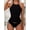 Black, variant on Women's Tummy Control High Waisted Bikini Set 2 Piece Swimsuits Twist Front Bathing Suits
