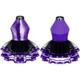 thumbnail image 5 of Aislor Kids Girls Sequins Ballet Dance Dress Sleeveless Tutu Skirt Gymnastic Leotard Jazz Latin Ballerina Costume Dancewear Purple 14, 5 of 7