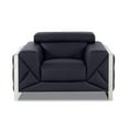 thumbnail image 3 of Titan Furnishings Modern Genuine Italian Leather Upholstered Sofa Set in Black, 3 of 18
