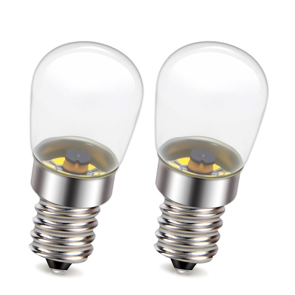 Ruiandsion E14 Base LED Bulb, 1W (30W Equivalent) Warm White 85-265V Wide Voltage, Waterproof Dimmable for Chandeliers Wall Lamps Table Lamps Marine Lighting,2-Pack