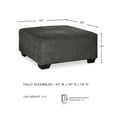 thumbnail image 7 of Signature Design by Ashley Contemporary Ballinasloe Oversized Ottoman Chenille Smoke, 7 of 7