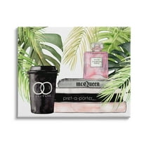 Stupell Indtries Fashion Forward Coffee Cup Perfume Bottle Glam Magazines,30 x 24,Design by Jennifer Paxton Parker