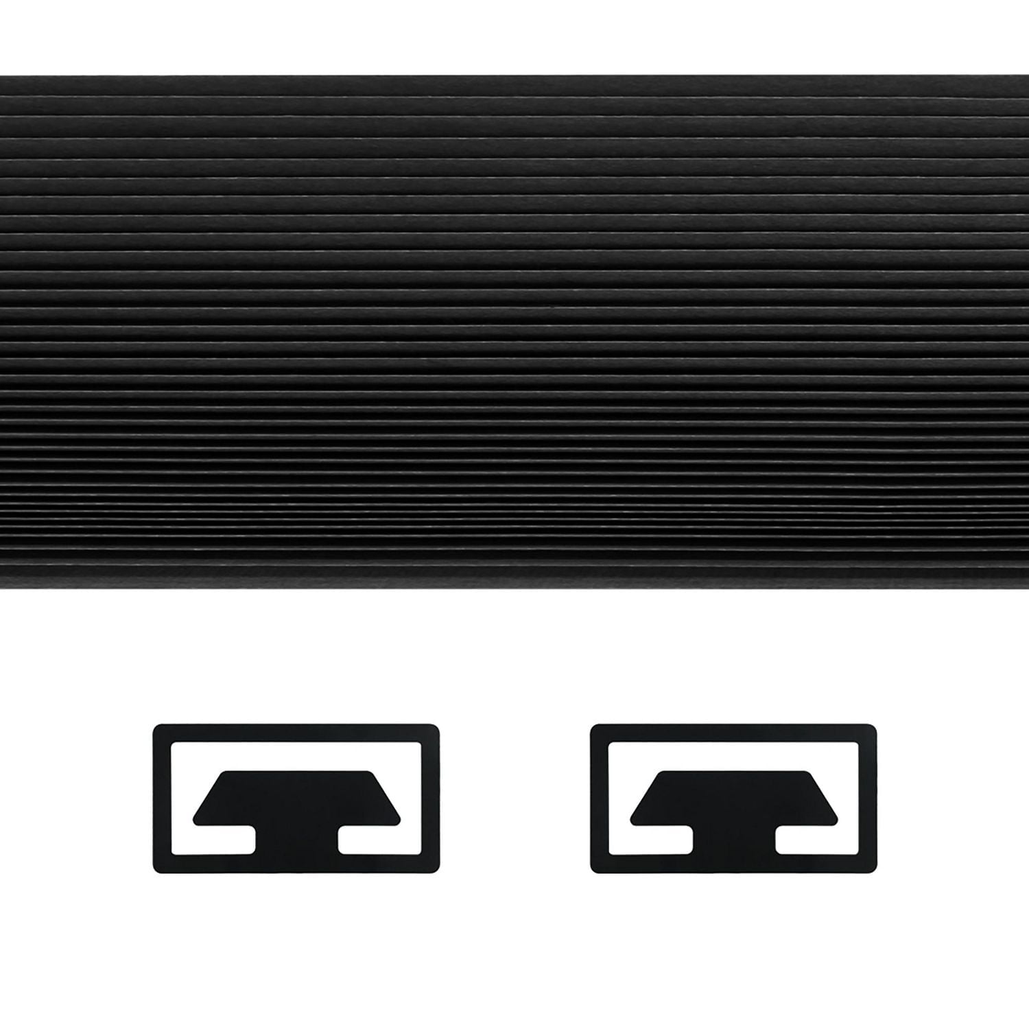 Stores en papier plissé sans cordon Mainstays, noir, 91 cm x 183 cm, paquet de 3 Rideau opaque