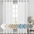 thumbnail image 1 of Cortinas de lino Paneles de cortina de mezcla de lino natural para sala de estar/cortinas transparentes de lino que reducen la luz 84 pulgadas de largo Juego de 2 paneles Paneles de ventana con ojales de níquel, blanco natural 52 pulgadas de ancho x 108 pulgadas de largo, 1 of 5