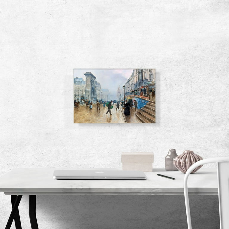 ARTCANVAS Saint-Denis Boulevard In Paris 1899 Canvas Art Print by