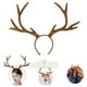 thumbnail image 2 of Diadema con orejas de ciervo para Navidad, moño con orejas de ciervo, diadema con pelo, gorro con orejas de conejo peludo para niñas y mujeres, disfraces, fiestas de cosplay, 2 of 7