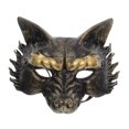 thumbnail image 1 of KAKOWELY Máscara de lobo realista de Halloween para adultos, máscara de media cara para mascarada de animal para fiesta de cosplay, máscara de disfraz de lobo aterrador para hombres y mujeres, 1 of 5