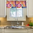 thumbnail image 2 of Yayeee Kitchen Valance Rod Pocket 54" x 18" Living Room Window Curtain, Colorful Jars, 2 of 6