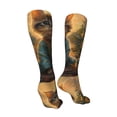 thumbnail image 3 of Rateoe Sunflower Meditating Cat print Women's Men's Novelty 20in Crew Socks Cotton Socks Knee High Socks for Walking,Running,Nurses,Pregnancy-One Size, 3 of 8