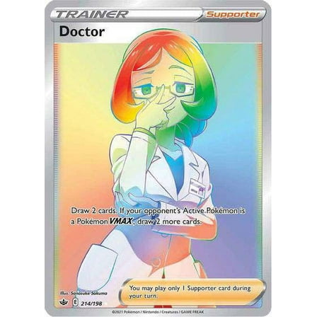 Pokemon Sword & Shield Chilling Reign Secret Rare Doctor #214