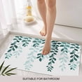 thumbnail image 3 of Teal Ombre Botanical Door Mat&nbsp;Indoor Outdoor Entrance, Non Slip Rug for Kitchen Bathroom Entryway Rug, Watercolor Pastoral Leaf Washable Doormat Floor Mat for Office Home Decor 20x31.5 Inch, 3 of 8
