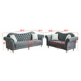 thumbnail image 4 of Hybition Modern 2 Pieces Sofa Set with Bolster Pillows,Tufted 3 Seater Sofa and Loveseat with Wooden Legs Upholstered Living Room Set for Living Room, Office-Color:Grey, 4 of 8