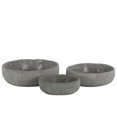 thumbnail image 1 of Pot de Fleurs Rond Ciré, Ensemble de 3, Gris, 1 of 1