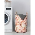 thumbnail image 3 of Abstract Laundry Bag, Pastel Color Retro Old Fashioned Swirls and Curves Pattern in Continuous Order, Basket with Handles Drawstring Closure for Laundromats, 13" x 19", Multicolor, by Ambesonne, 3 of 4