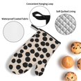 thumbnail image 4 of Oven Mitts and Pot Holders 4 Piece, Irregular black polka dots High Heat Slip Resistant Oven Mitt and Trivets Set Kitchen Oven Glove Pot Holders for Cooking Baking Grilling, 4 of 7