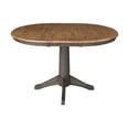 thumbnail image 5 of 36" Round Wood Extension Dining Table with 4 Chairs in Hickory/Washed Coal, 5 of 6