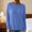 Blue, variant on Dpytoraw Women's Crewneck Sweatshirt, Solid Color Long Sleeve Pullover for Fall Black L