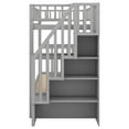 thumbnail image 2 of Bellemave Wood Twin over Twin Bunk Bed with Trundle, Storage Stairs - Separate into 2 Twin Beds - Modern, Space-Saving Design  - Gray, 2 of 9