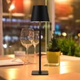 thumbnail image 2 of Lámparas de Mesa Inalámbricas Recargables 2 Pack, Batería 5000 mAh con 3 Niveles de Brillo – Luz Nocturna Táctil en Color Negro para Recámara, Restaurante y Bares, 2 of 8