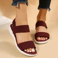 thumbnail image 6 of BONIXOOM Womens Sandals Clearance Slip-On None V-Day Casual Summer Womens Shoes Wine Size 7.5, 6 of 6