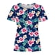thumbnail image 4 of Tops de Algodón para las Mujeres Impreso V-Cuello Botón de Manga Corta, Blusa de Estante de Imitación Casual, 4 of 4