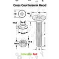 thumbnail image 3 of 20 x Crosshead Countersunk Screw Nuts and bolts, Transparent Clear Plastic Acrylic, M5 x 40mm - Acrylic Plastic Screws, (13/64 x 1 37/64 in), 3 of 11