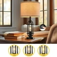 thumbnail image 3 of 23.75" Industrial Black Metal Table Lamp Living Room Bedside Lamp Bedroom Lamp Set of Two with Bulb, 3 of 5