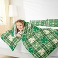 thumbnail image 4 of jejeloiu Four Leaf Clover Queen Comforter Set,Happy St Patricks Day Bedding Sets,Beige Kawaii Heart Print Bedding Comforter Set For Kids,Breathable Home Decor Reversible,3 Pieces, 4 of 8