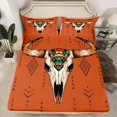 thumbnail image 2 of Erosebridal Vintage Aztec Bed Sheets Set Queen Size, Sheep Skeleton Bed Sheets Queen, Abstract Geometry Dcoor, 4pcs, 2 of 7