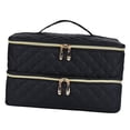 thumbnail image 3 of Bolsa de almacenamiento jinwen Negro Organizador de esmalte de uñas de doble capa, 3 of 8