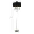 thumbnail image 3 of DecMode 63" 3 Light Silver Floor Lamp with Black Microfiber Shade, 3 of 10