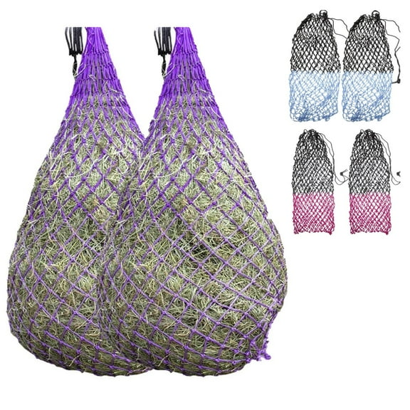 Derby Originals 56” Superior Slow Feed Soft Mesh Hanging Hay Net for Horses