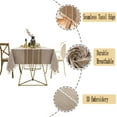 thumbnail image 4 of Stitching Tassel Rectangular Tablecloth Heavy Weight Cotton Linen Table Cover for Dining Room Kitchen Home Tabletop Decoration, 55 x 70 Inch, Beige, 4 of 6
