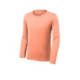 thumbnail image 4 of Sport-Tek YST420LS Youth Posi-UV Pro Long Sleeve Tee , Soft Coral, XS, 4 of 5