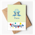 thumbnail image 1 of Complex Confidence Pisces Wedding Cards Congratulations Greeting Envelopes, 1 of 3