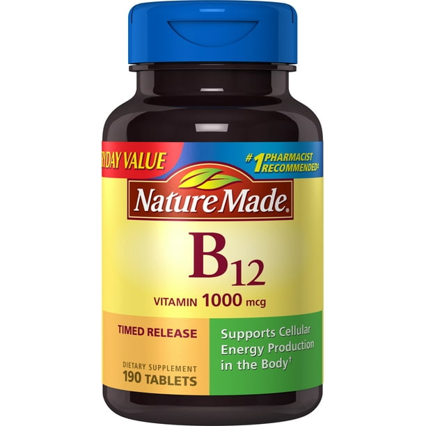 Made Vitamin B12 Tablets, 1000mcg Everyday 190 count Walmart.com