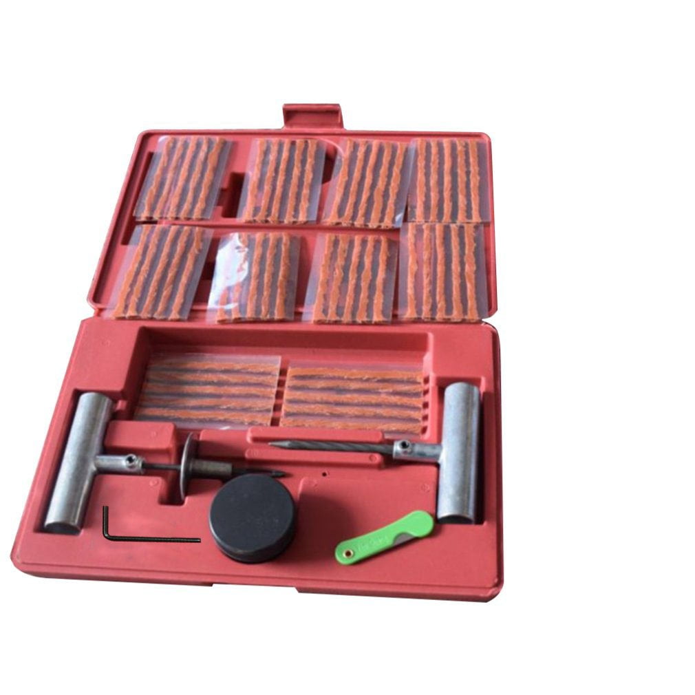 Truck and Motorcycles 57 Pieces Tire Repair Kit DIY Tyre Repairing Tool Set with a Storage Box for Automobiles AYNEFY Tire Repair Kit 
