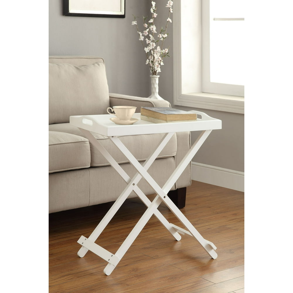 Convenience Concepts Designs2Go Folding Tray Table, White