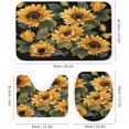 thumbnail image 3 of Bathroom Set, Warm Sunflower Printed Bathroom Set,Bathroom Set 4-Piece Set,Bathroom Set with Shower Curtain Sets and Carpet, 3 of 8