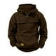 thumbnail image 1 of pstuiky Tops casuales para hombres Sudadera con capucha y cremallera de un cuarto para hombre, ideal para entrenamiento, gimnasio, deportes, correr, exteriores, chaquetas de invierno, 1 of 6